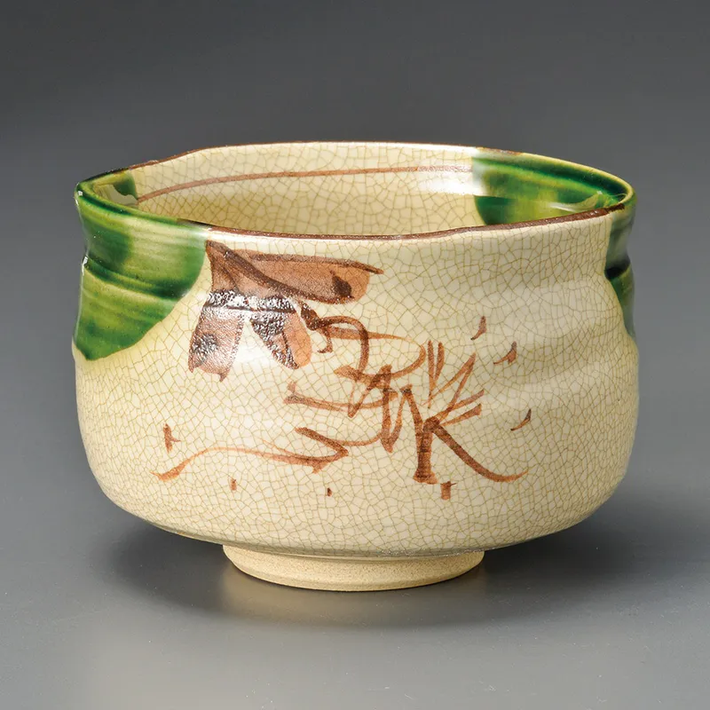 織部茶碗（木）六兵衛作(抹茶碗)|食器通販の陶磁庵