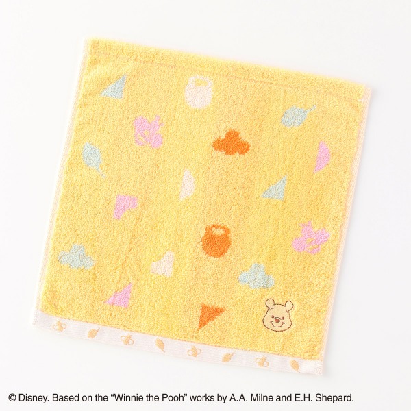 UCHINO] ディズニー シュクル タオルハンカチ(イエロー（プー
