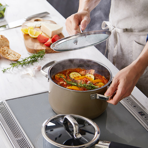 WMF] フュージョンテック ミネラル ハイキャセロール 20cm(プラチナム