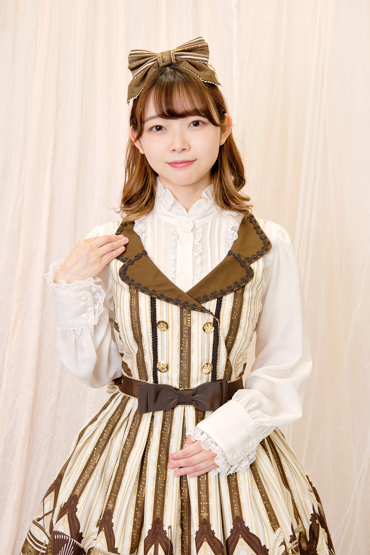 カルテットショコラ 襟付ジャンパースカート＋カチューシャセット