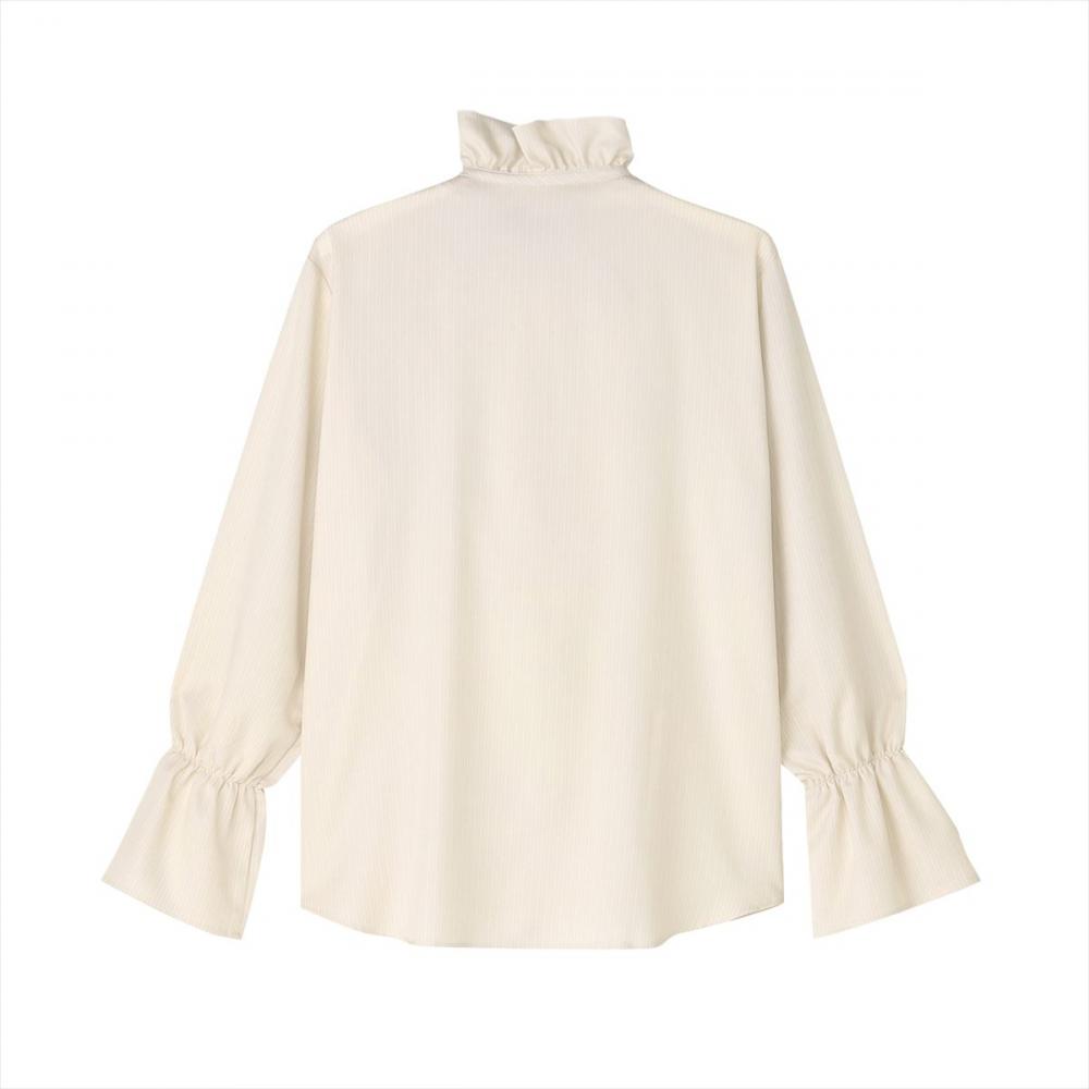COFREX】 フリルリボン ブラウス 長袖 レディースデザインシャツ(M