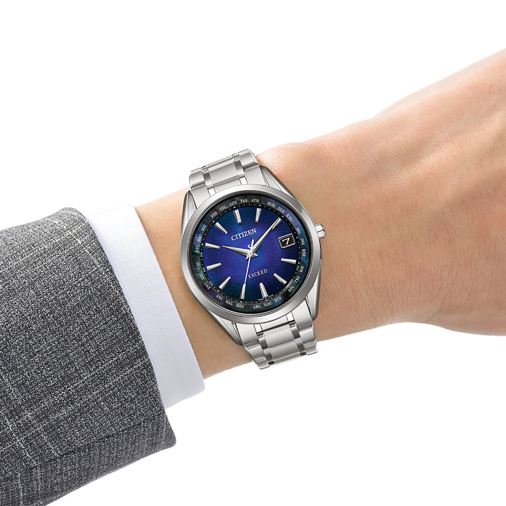 CITIZEN EXCEED UNITE with BLUE CB1150-75L エコ・ドライブ 電波時計