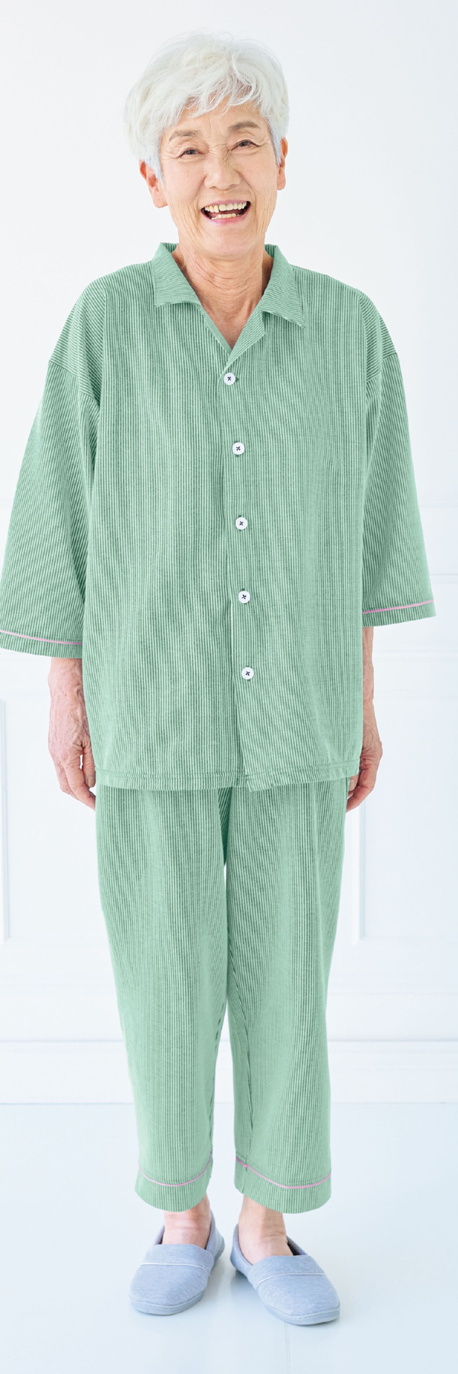 品番： CV001 】 男女兼用 前開きシャツ リハビリ 入院患者向け 通年