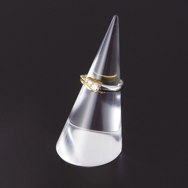 円錐リングスタンド（透明）大 60 店舗用品 演出・ディスプレイ什器