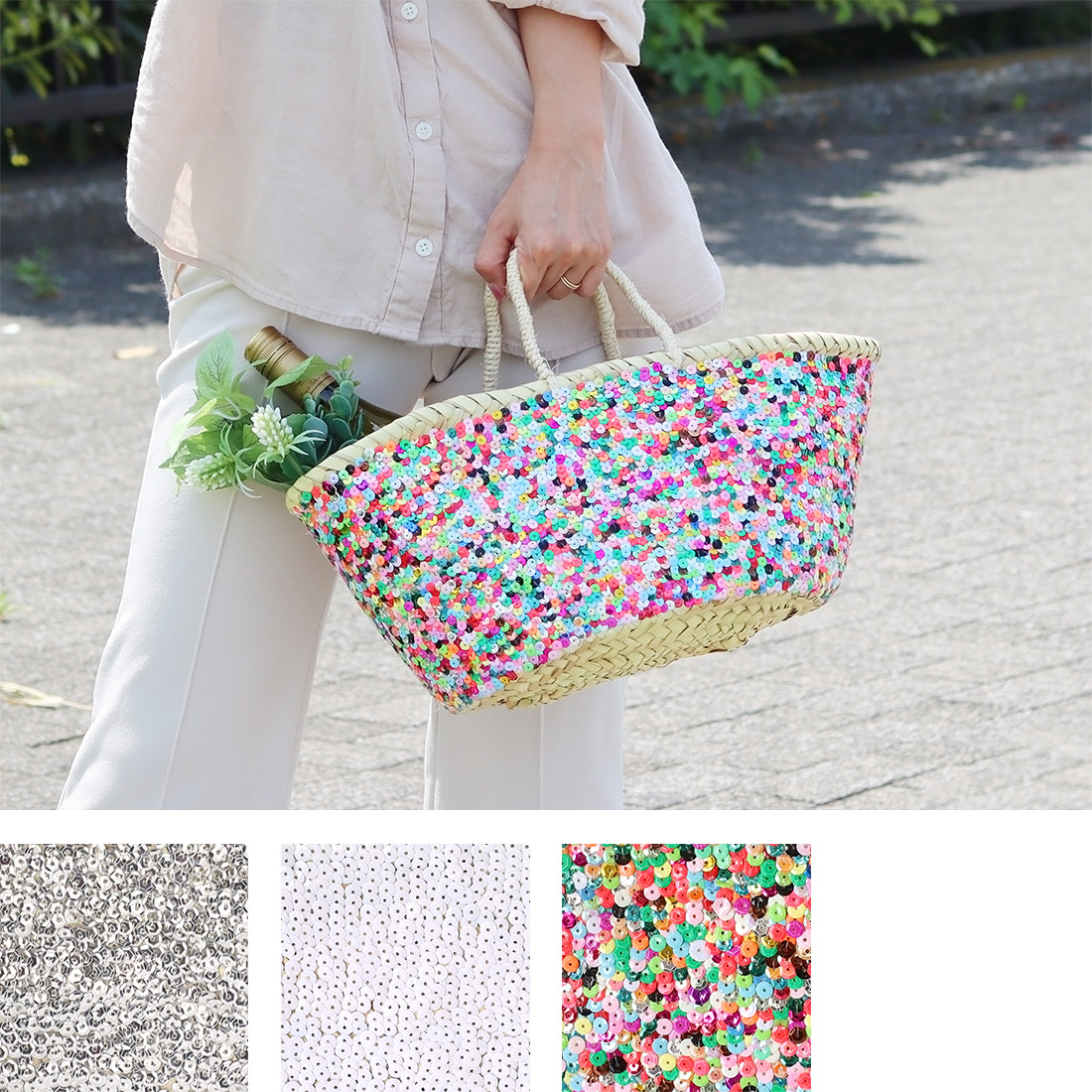 カゴバッグ スパンコール 【SR】 | トモ・コーポレーション｜世界の