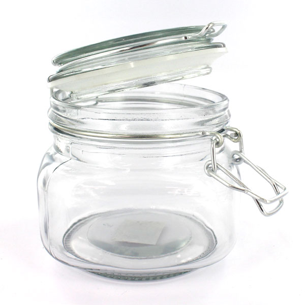 Glass Vessel ミニガラス密閉ボトル 600ml ソーダガラスキャニスター