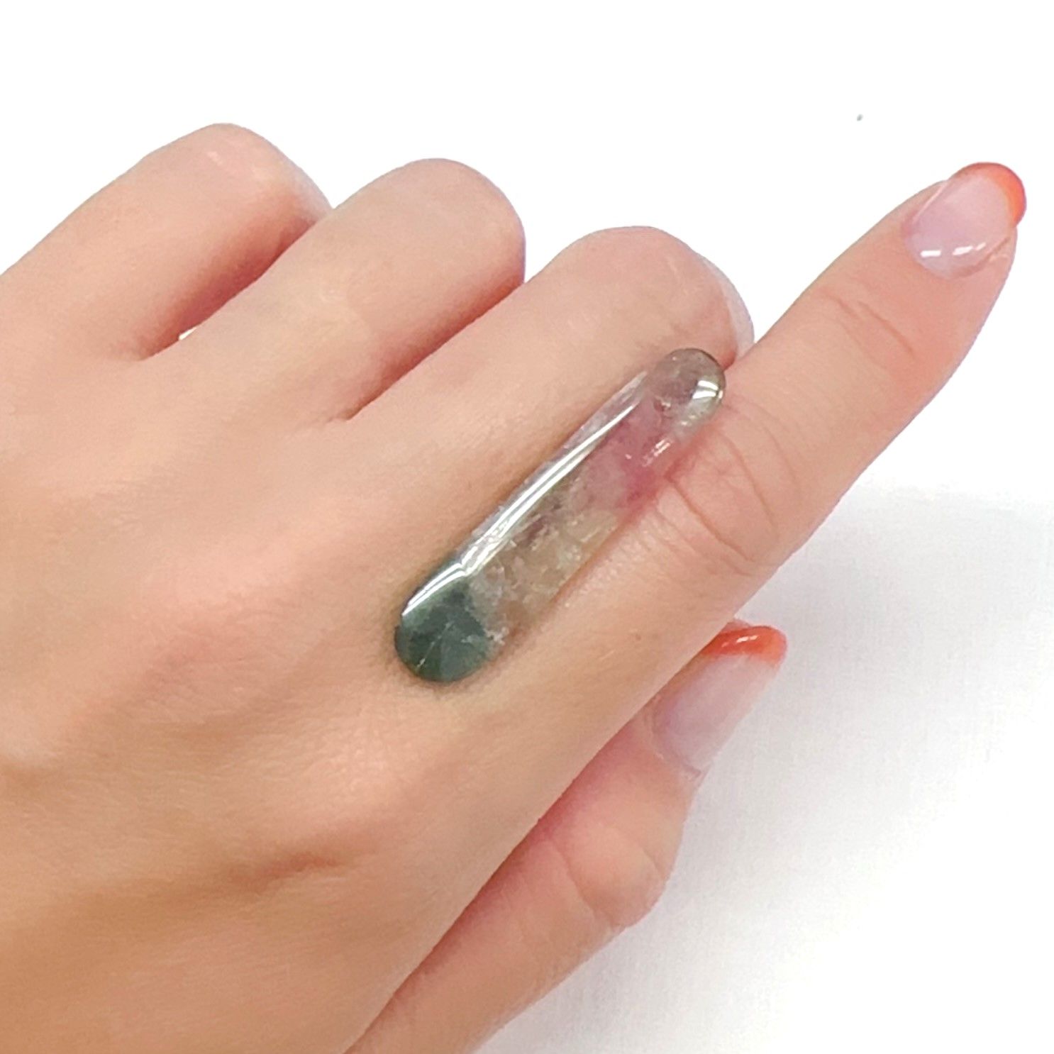 ウォーターメロントルマリンインクォーツ ブラジル産 14.16ct / 38.6x8