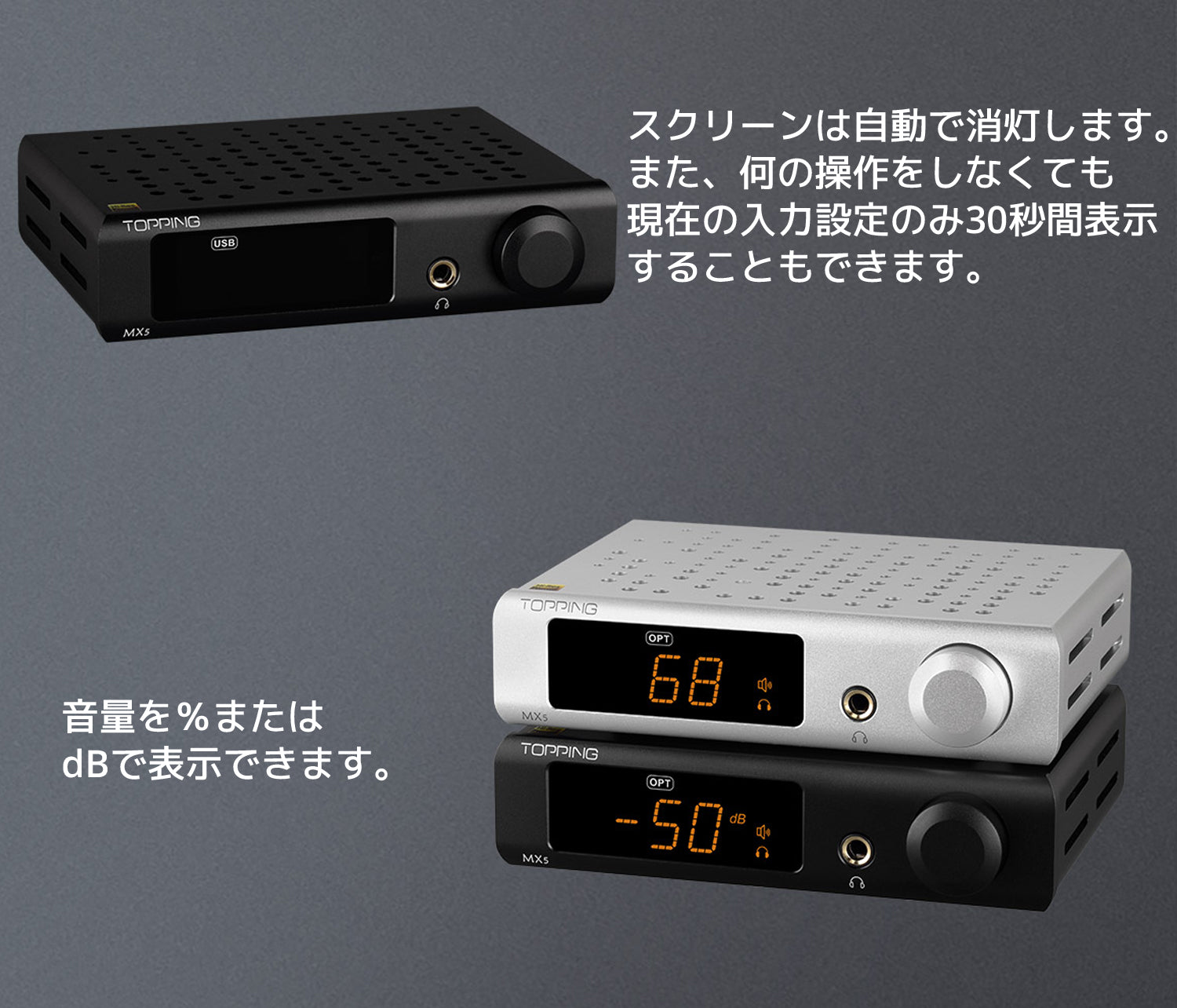 Topping MX5 クラスD パワーアンプ DAC ヘッドホンアンプ搭載 1年保証