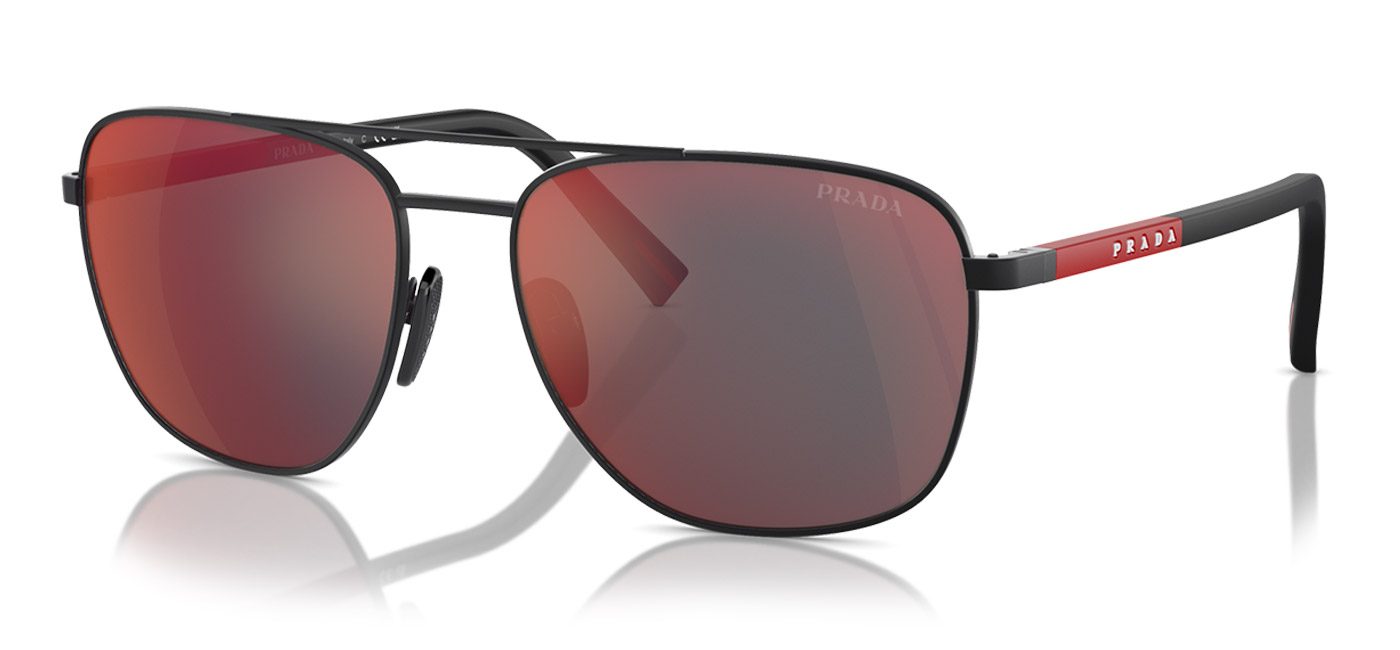 Prada Linea Rossa PS54ZS Sunglasses - Black Rubber / Grey with