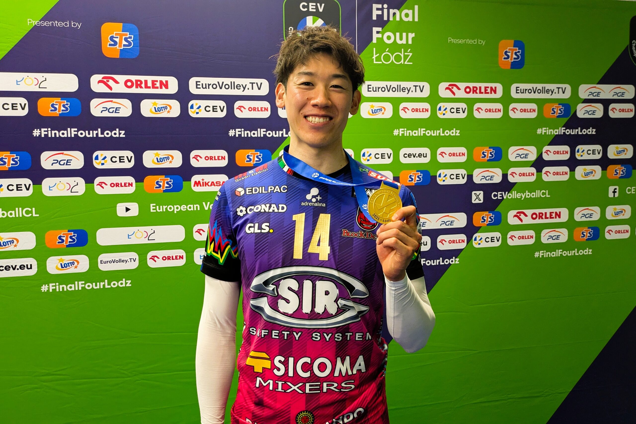 石川祐希「非常に楽しかった」ペルージャを欧州王者に導いた20得点の