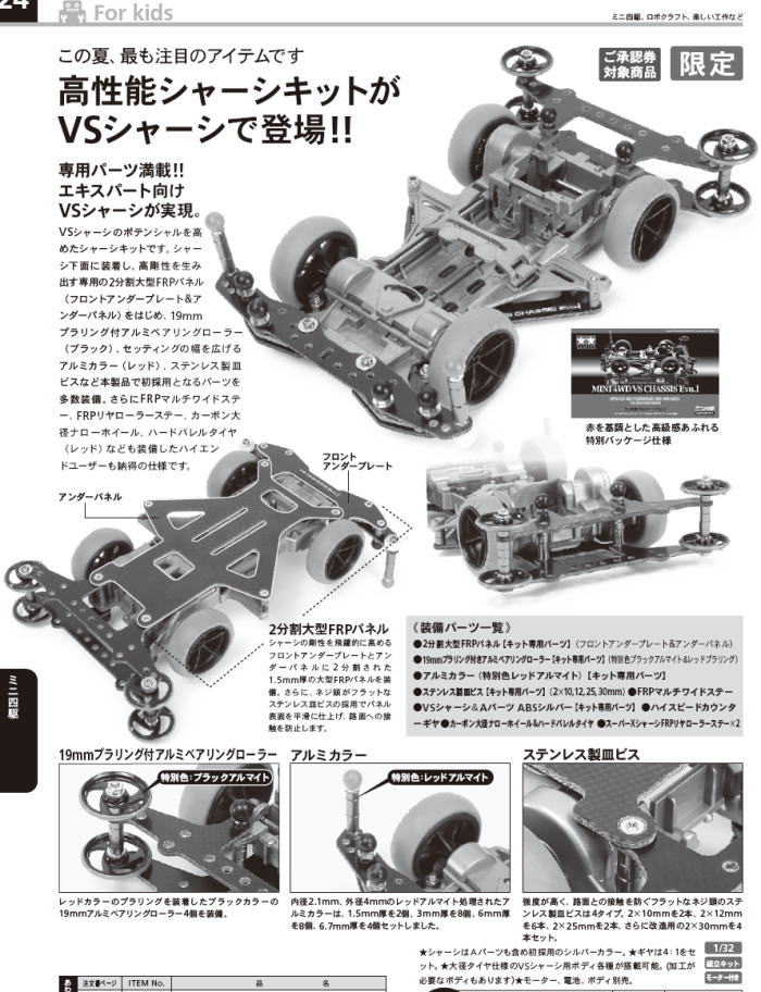 VSシャーシEvo.Iの全貌が判明！大型FRP、アルマイト製ローラー、ABS