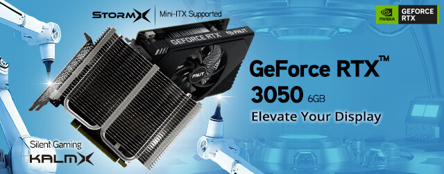 Palit Introduces GeForce RTX 3050 6 GB KalmX and StormX Models