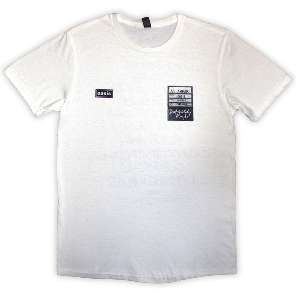 Oasis バンドTシャツ オアシス Definitely Maybe AAA Setlist WHITE