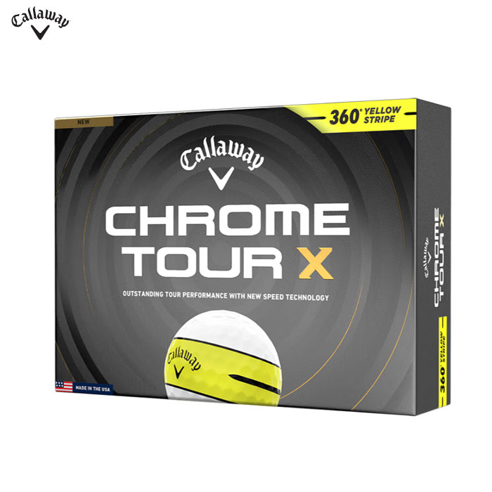 キャロウェイ クロムツアーX 360 イエローストライプ 2026 ゴルフ