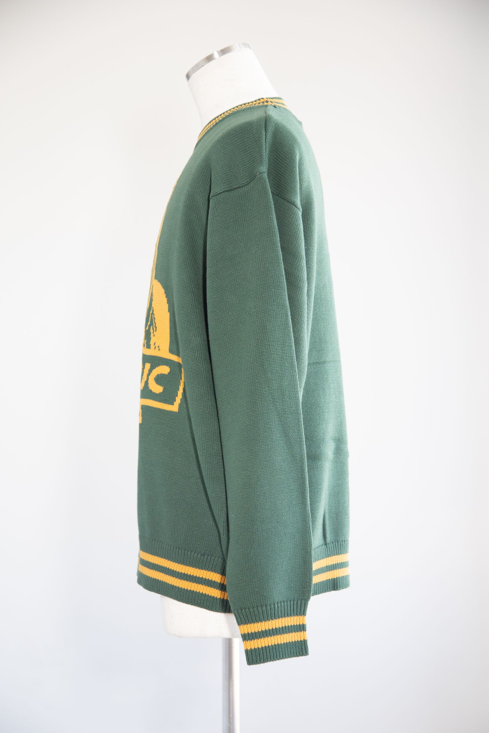 HYSTERIC GLAMOUR - DEVIL MADE ME DO IT編込 セーター / グリーン | Tempt