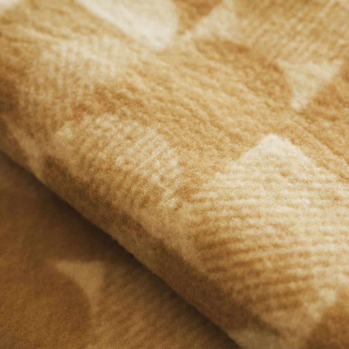 ウールラウンドスクエアハーフケット(FREE ベージュ): ベッドリネン