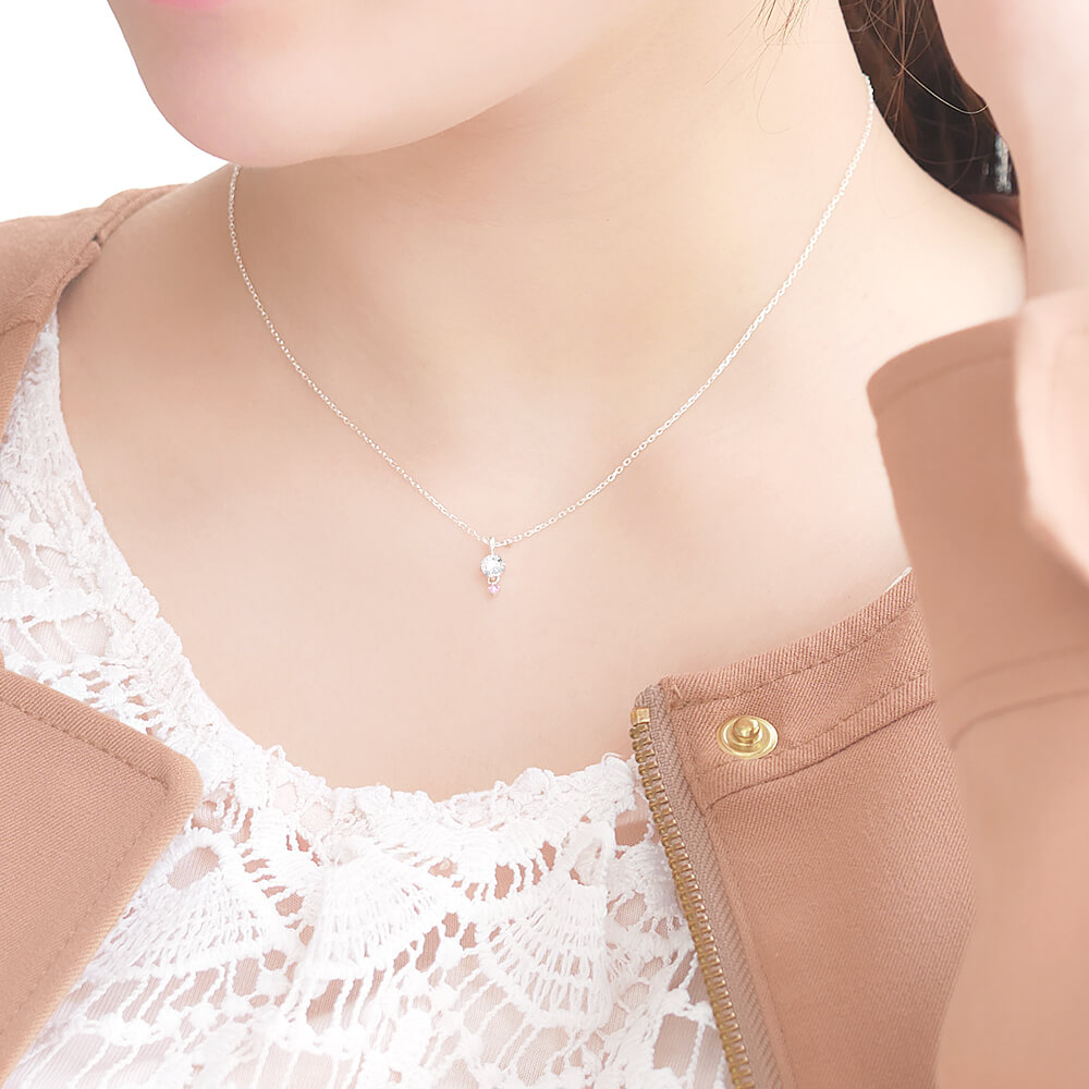 ◇選べる誕生石◇キュービックジルコニアシルバーネックレス【MIP8105】