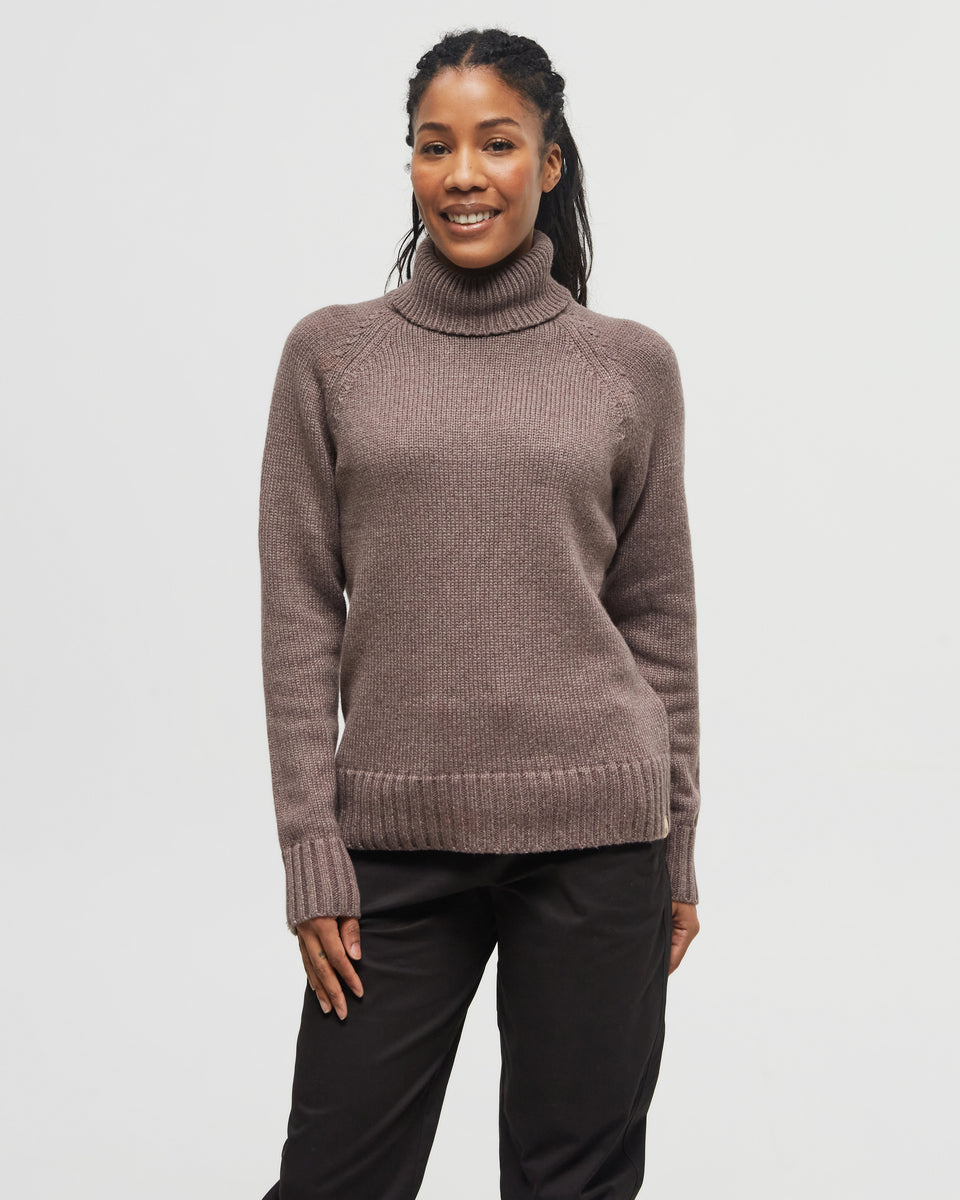 Womens Highline Wool Turtleneck Sweater | Recycled Materials