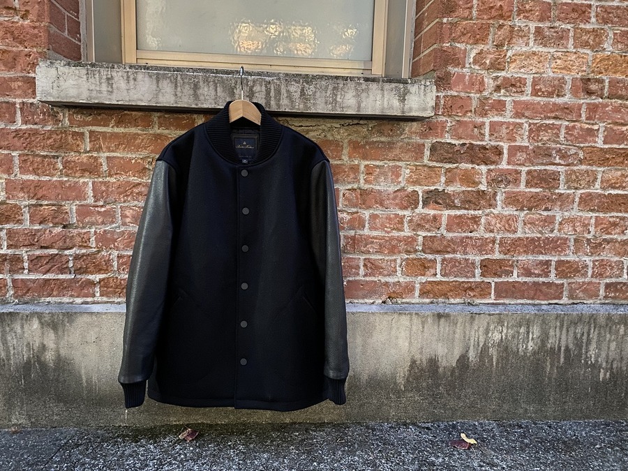 BROOKS BROTHERS スタジャン M ネイビー/ブラウン