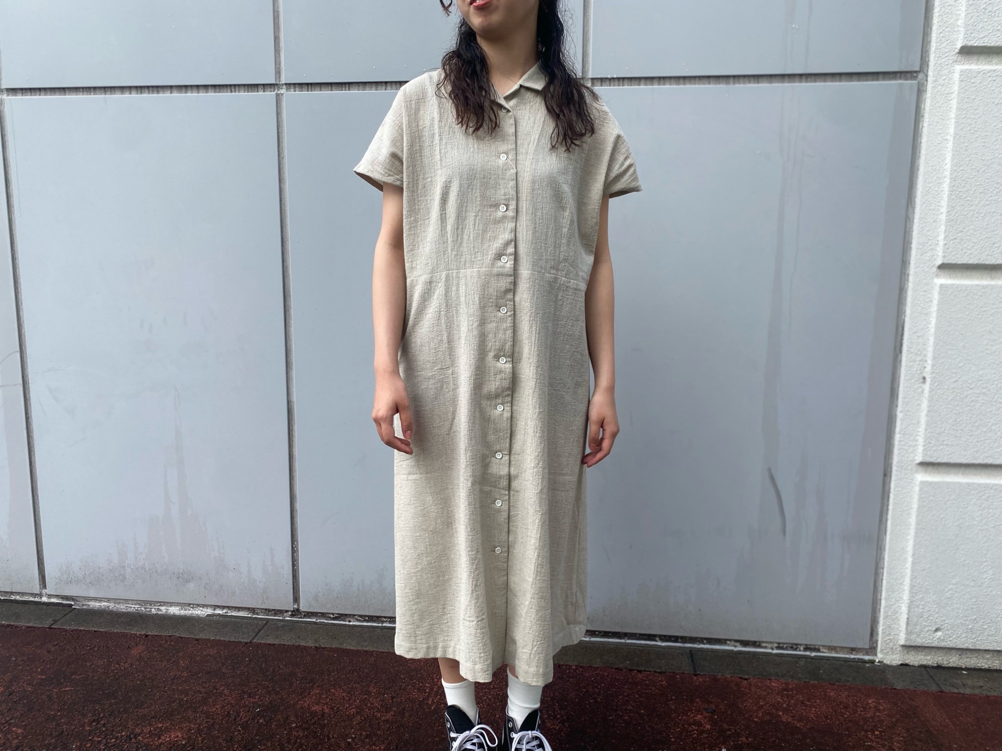 中川政七商店/ナカガワマサシチショウテン】よりちりめん織ワンピース