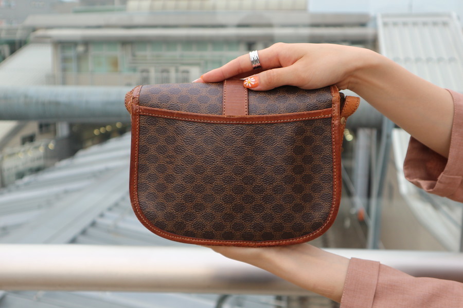 オールドセリーヌ マカダム柄 ショルダーバッグ ヴィンテージ CELINE