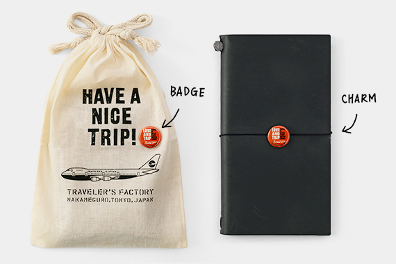 LOVE AND TRIP カンバッジ トラベラーズファクトリー 公式オンライン