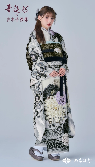吉木千沙都×華徒然-白|ハタチ記念の新作振袖ご紹介 HT-