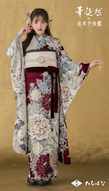 吉木千沙都×華徒然-赤|ハタチ記念の新作振袖ご紹介 HT-