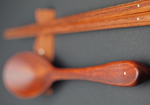 忠之助商店 / マルナオ Sweet Morning -箸&スプーンセット (紫檀)