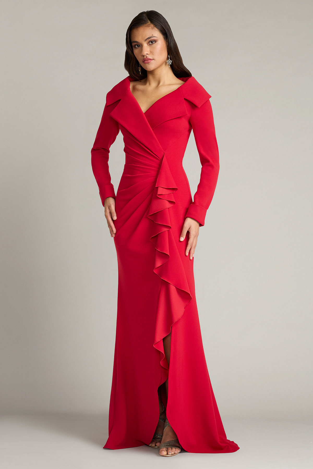 Noma Portrait Collar Gown | Tadashi Shoji