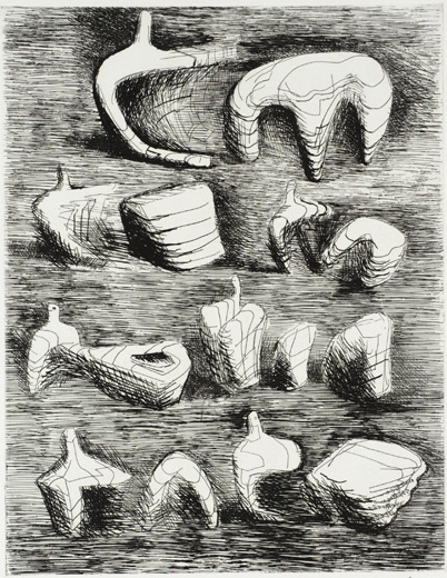 背もたれている2人と3人の人物の習作Studies for Sculpture: Two and