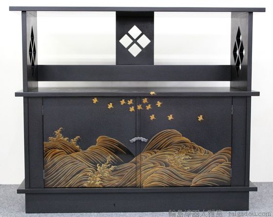 飾り棚 乾漆・波千鳥蒔絵 4,400,000円（税込） | 輪島塗の塗師屋 輪島