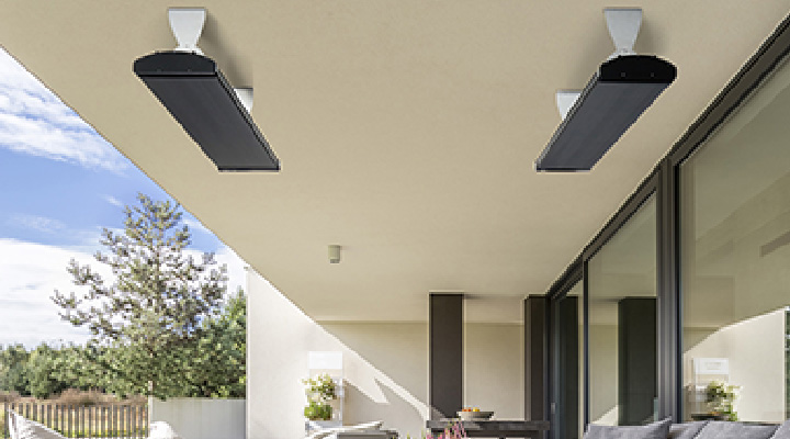 遠赤外線ヒーター ホットトップ | 壁付・天井取付型の省スペース屋外用