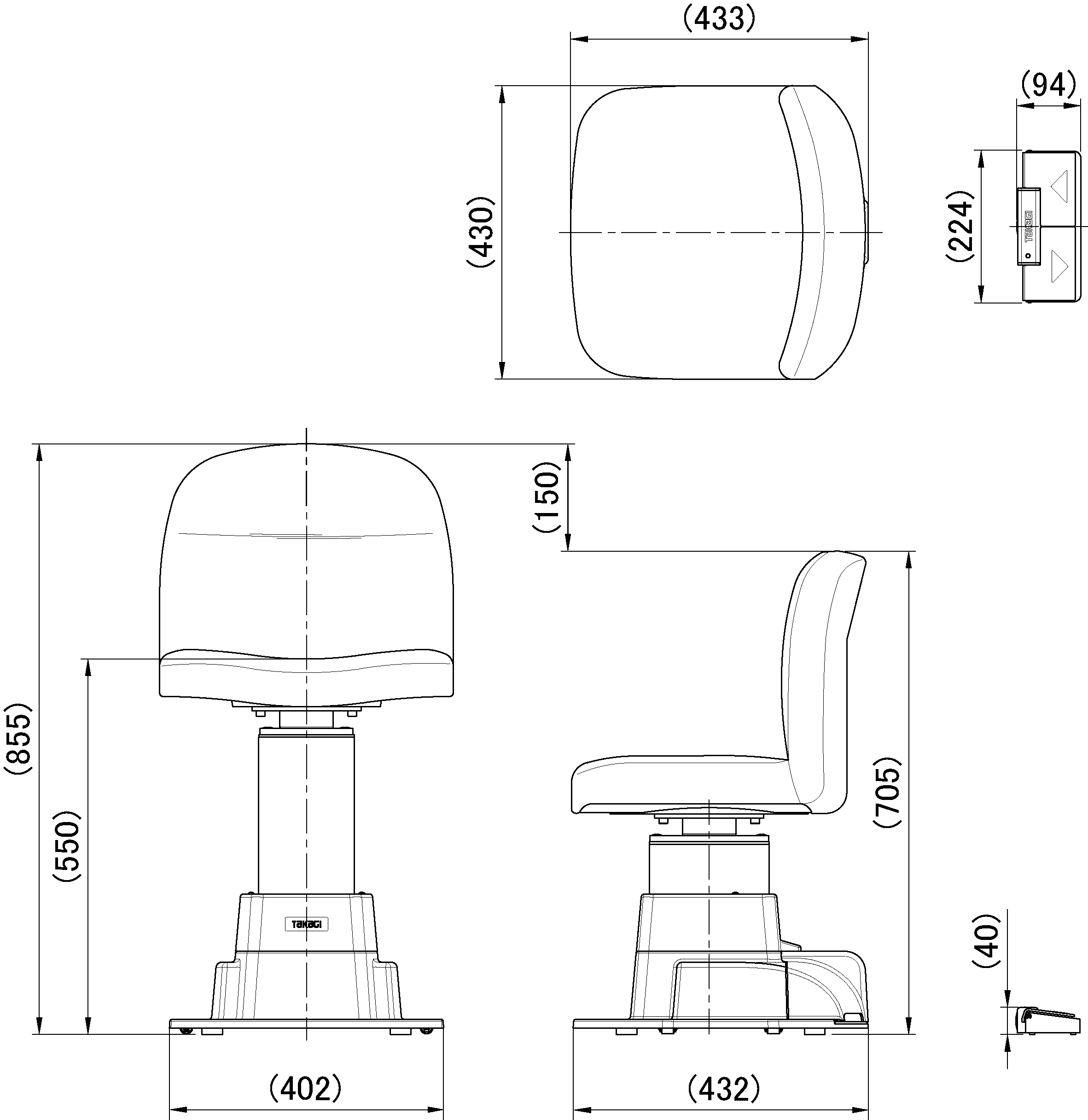 CR8 コードレス電動患者椅子 - Takagi Japan
