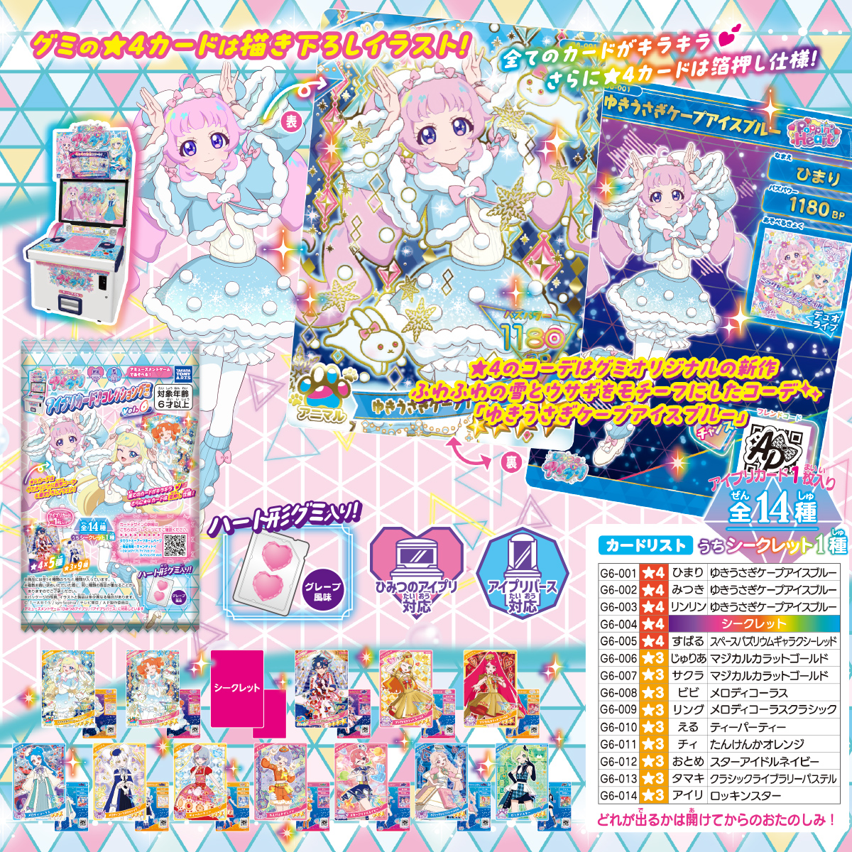 ひみつのアイプリ アイプリカード♪コレクショングミ Vol.6｜商品情報
