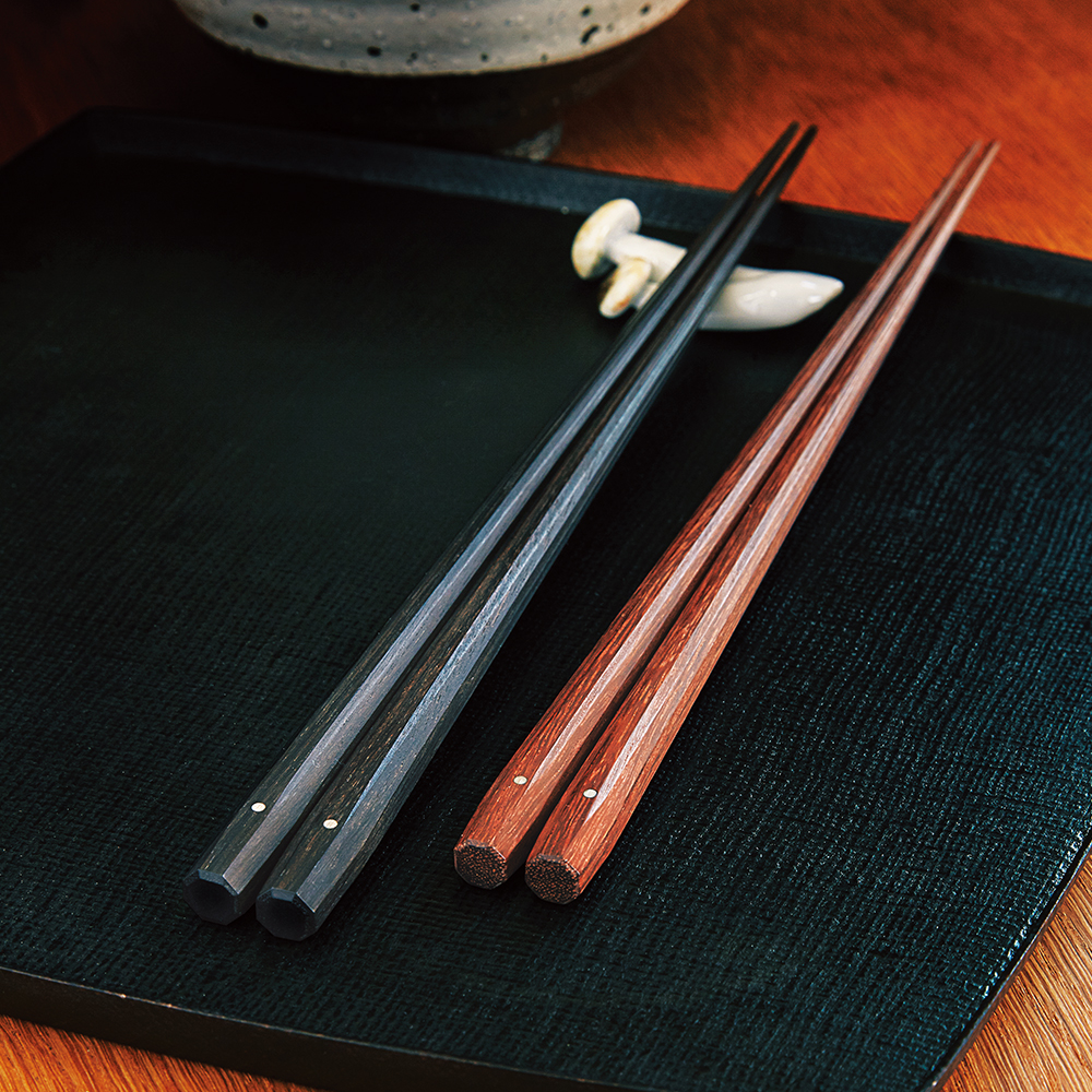 マルナオ〉夫婦箸セット 極上 十六角箸 黒檀・紫檀 | 商品詳細