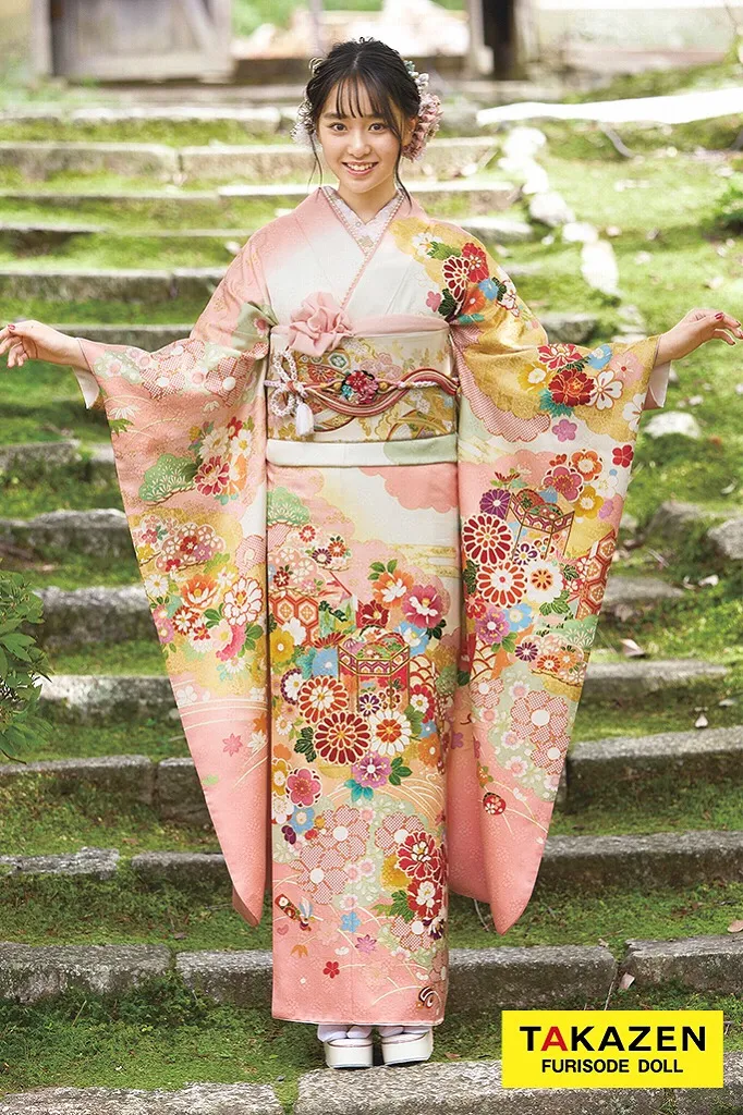 な*お様 振袖 振袖フルセット 着物 鶴模様 竹松 金彩 朱色 金糸 振袖