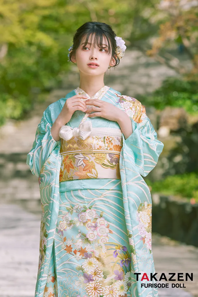 プレミアム古典 水色 最高級手描友禅/吉澤織物 上品 清楚 綺麗 上質 南