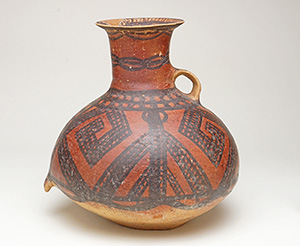 彩陶単耳長頸壷 | 玉川大学教育博物館 館蔵資料（デジタルアーカイブ）