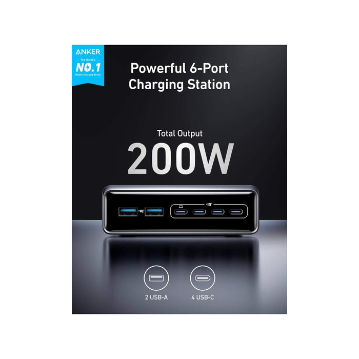 Anker Prime 200W 6-Port GaN Charger | TaMiMi Projects Qatar
