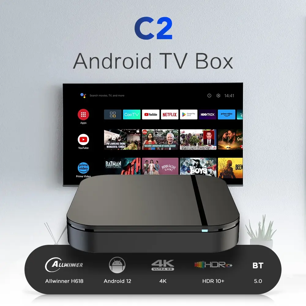 CooTV C2 Box 4K Ultra HD スマート IPTV ストリーミングメディア