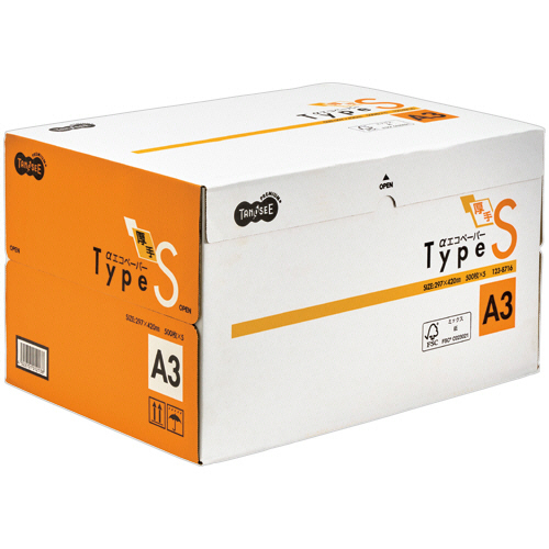 たのめーる】TANOSEE αエコペーパー タイプS A3 1箱(2500枚:500枚×5冊