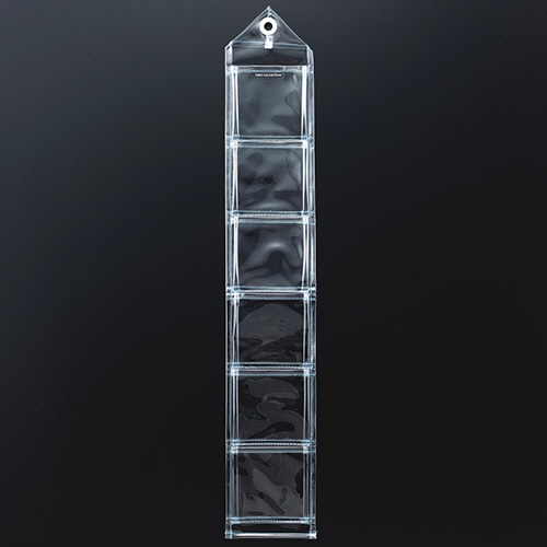 たのめーる】サキ ウォールポケット マチ付 クリアー 6ポケット W-103