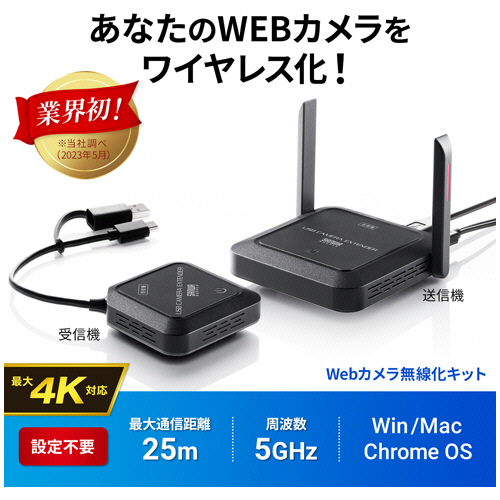 たのめーる】サンワサプライ WEBカメラ無線化キット CMS-EXW01 1個の通販