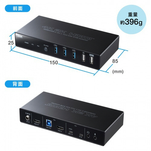 たのめーる】サンワサプライ Type-C接続・HDMI接続対応パソコン切替器