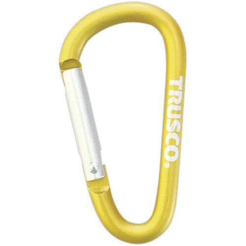 たのめーる】TRUSCO カラビナ 線径5×50mm D型 ゴールド TKN550GO 1個の通販