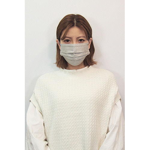 たのめーる】エクスプラス 不織布カラーマスク グレー 1パック(7枚)の通販