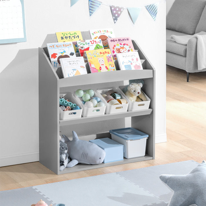 幅93］現役ママが考えた 絵本ラック 3段 おもちゃ収納 絵本棚 本棚