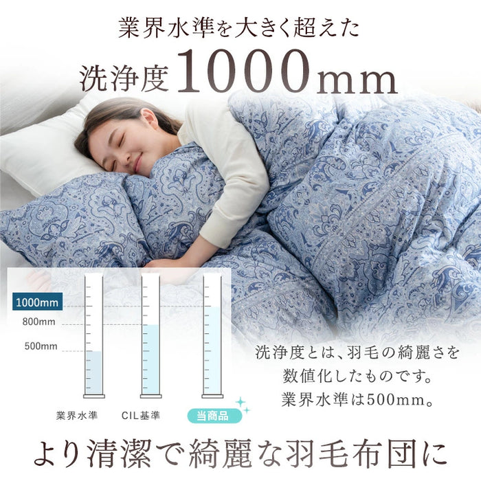 クリアランス】≪累計30万枚突破≫ [セミダブル] 羽毛布団 ホワイト