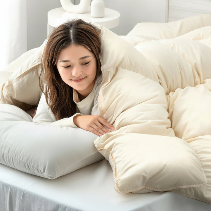 クリアランス】[ダブル] 羽毛布団 ホワイトダックダウン93％ 日本製